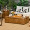 Outdoor Propane Fire Pit Table 48 x 27 Inch 50,000 BTU with Cover